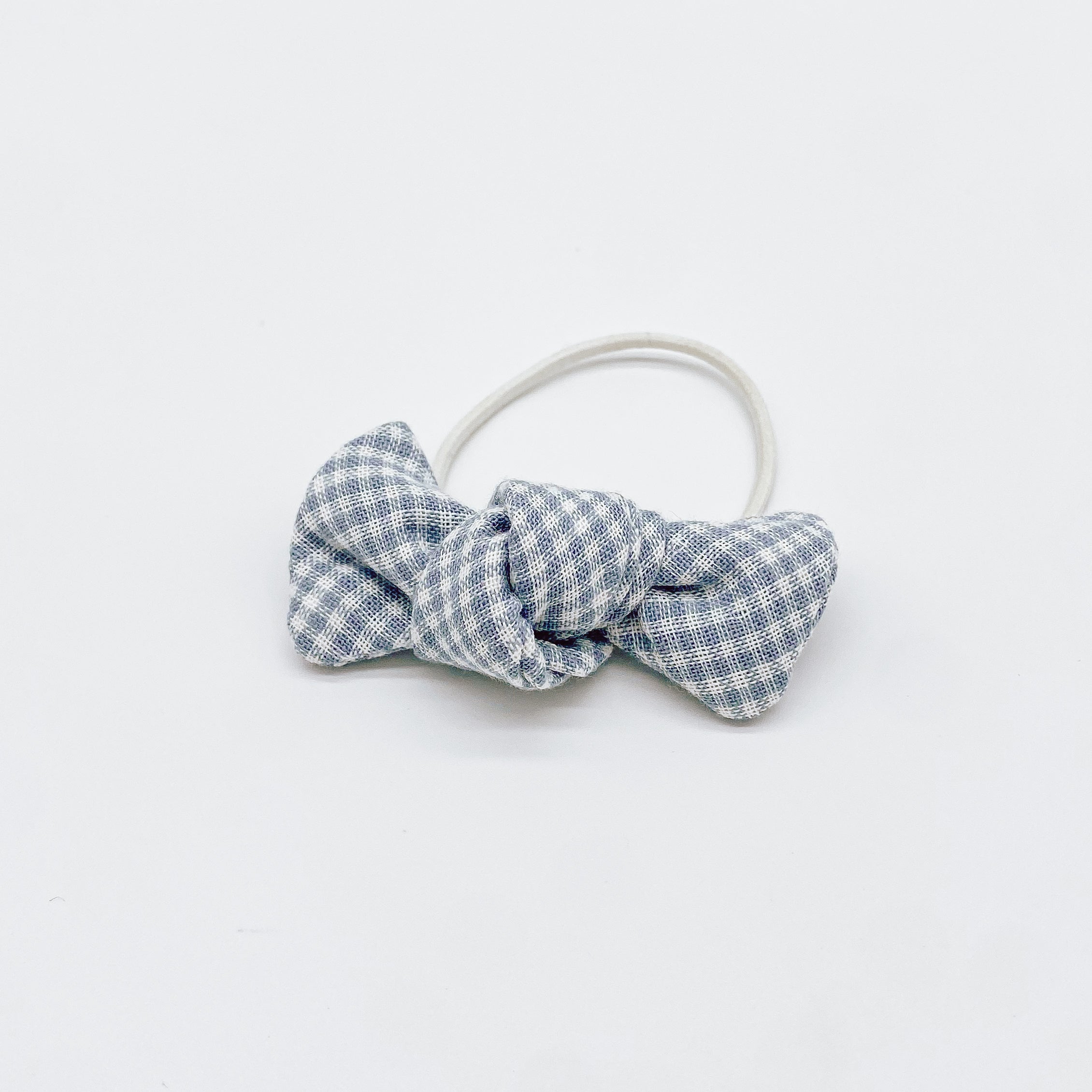 Grace Small Gingham Knot Bow | Handmade Bows