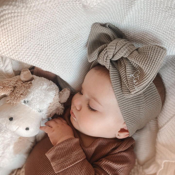 Adaline Oversized Bow Headband Olive | Handmade Headbands