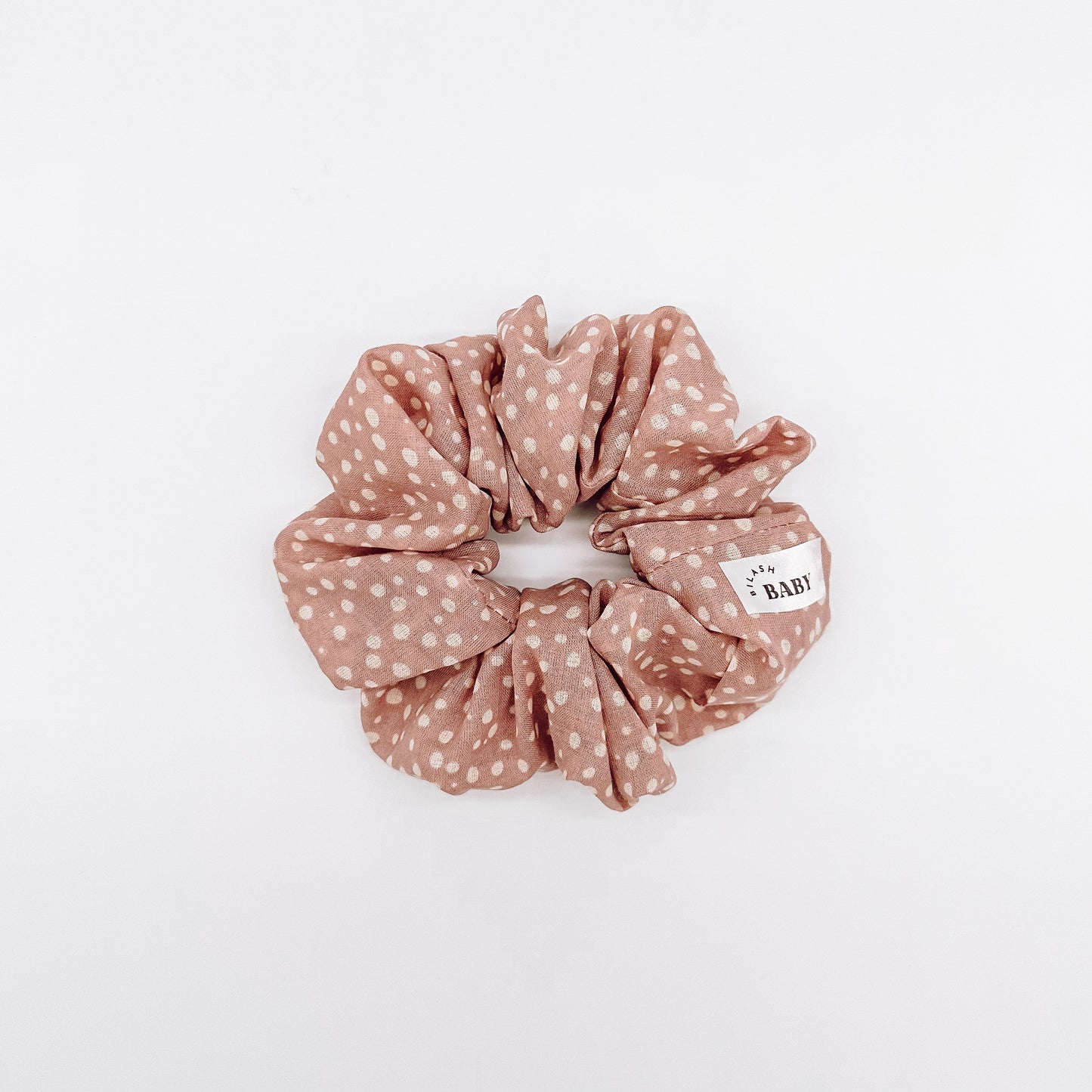 Blush Polka Dot Scrunchie | Handmade Scrunchies