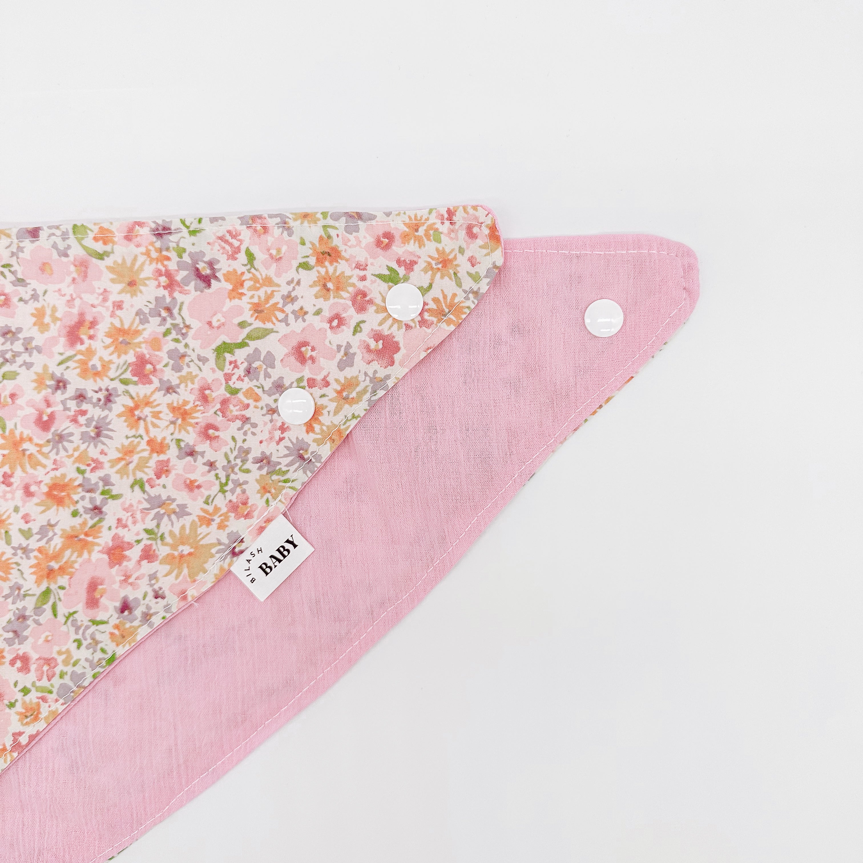 Bubble Pink Meadow Bandana Bib | Handmade Bib