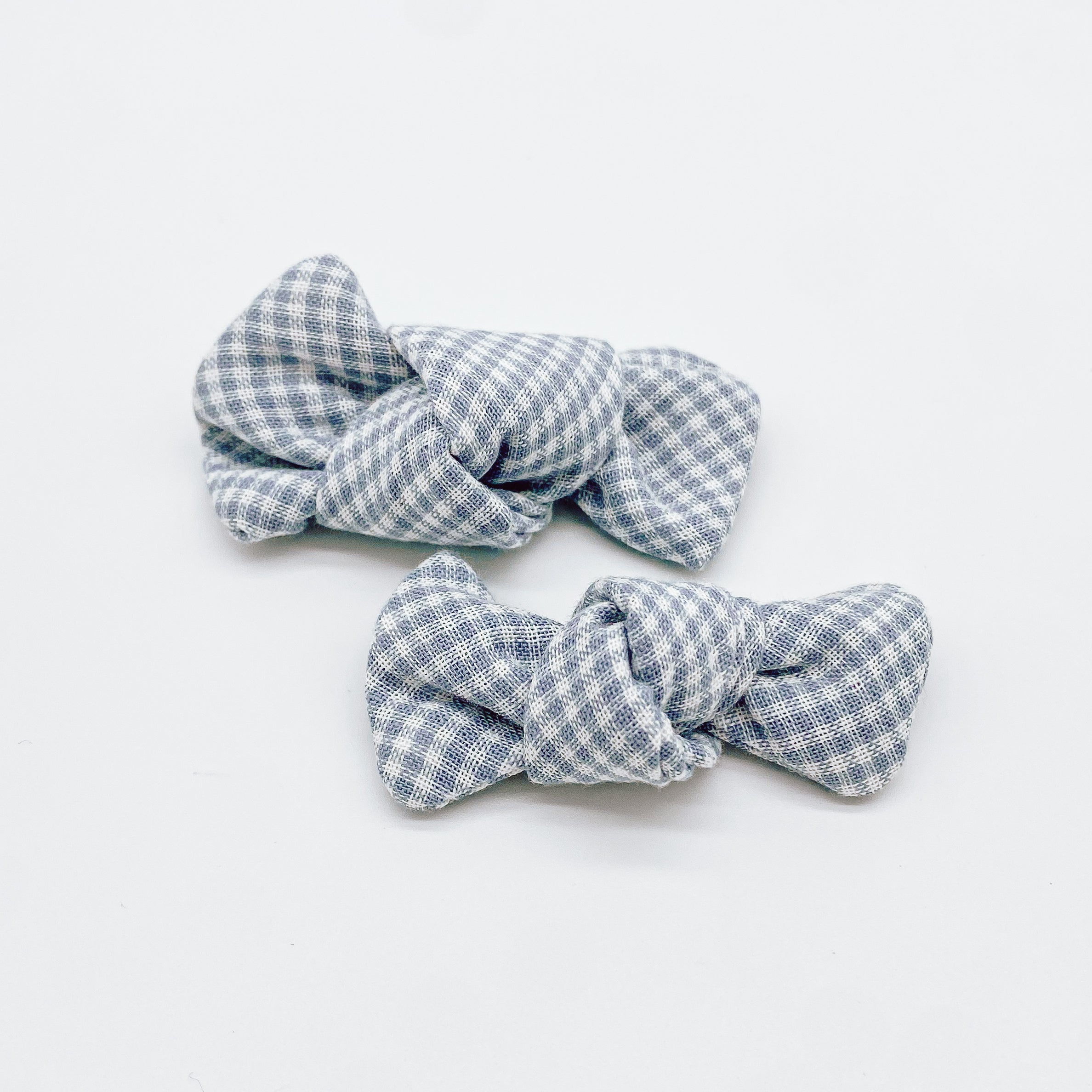 Grace Small Gingham Knot Bow | Handmade Bows