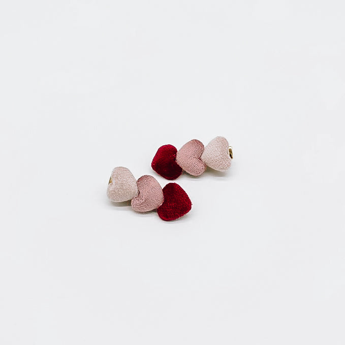 Lyla Velvet Hearts | Hair Clips