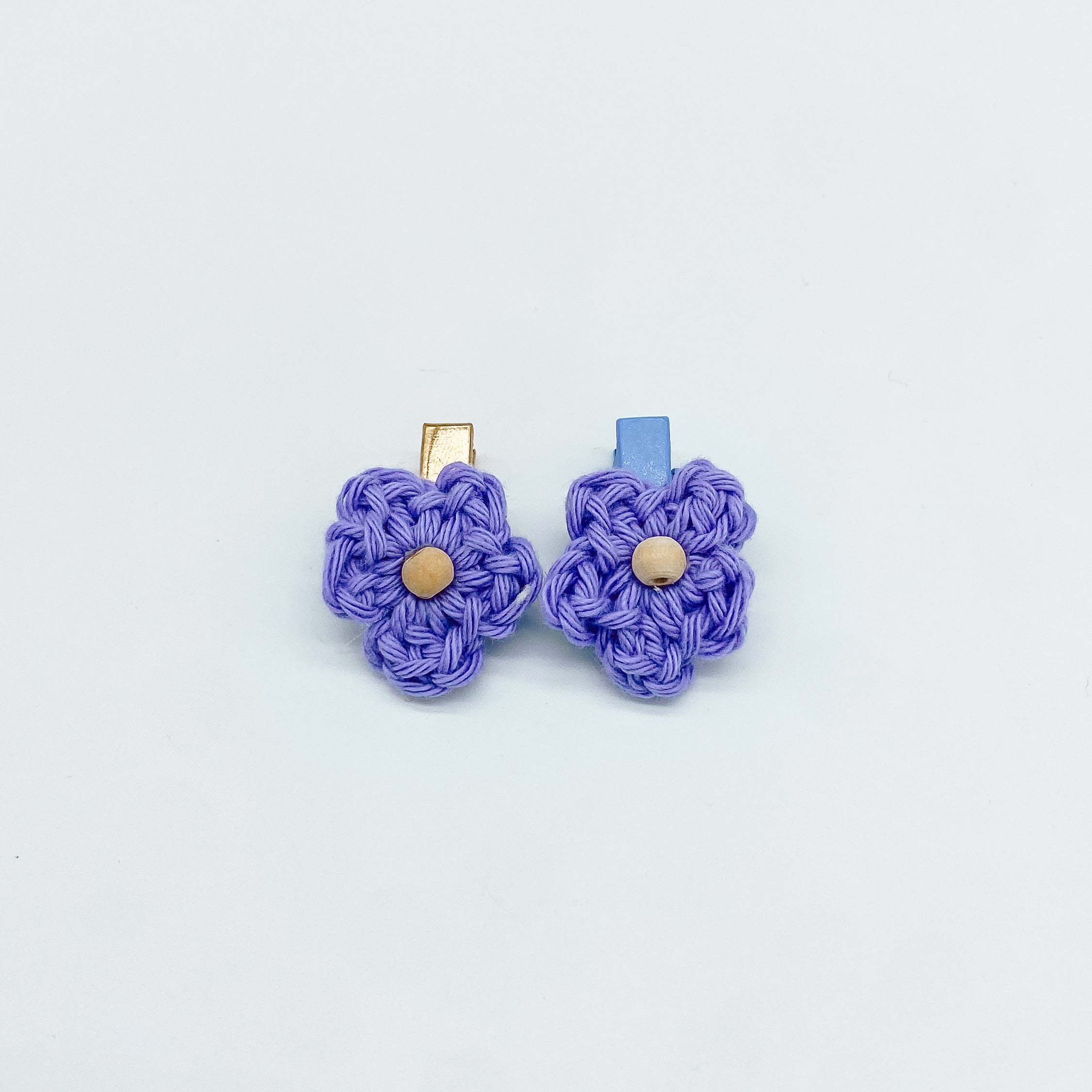 Mini Isla Flower Hair Clips | Hand Crocheted Flowers