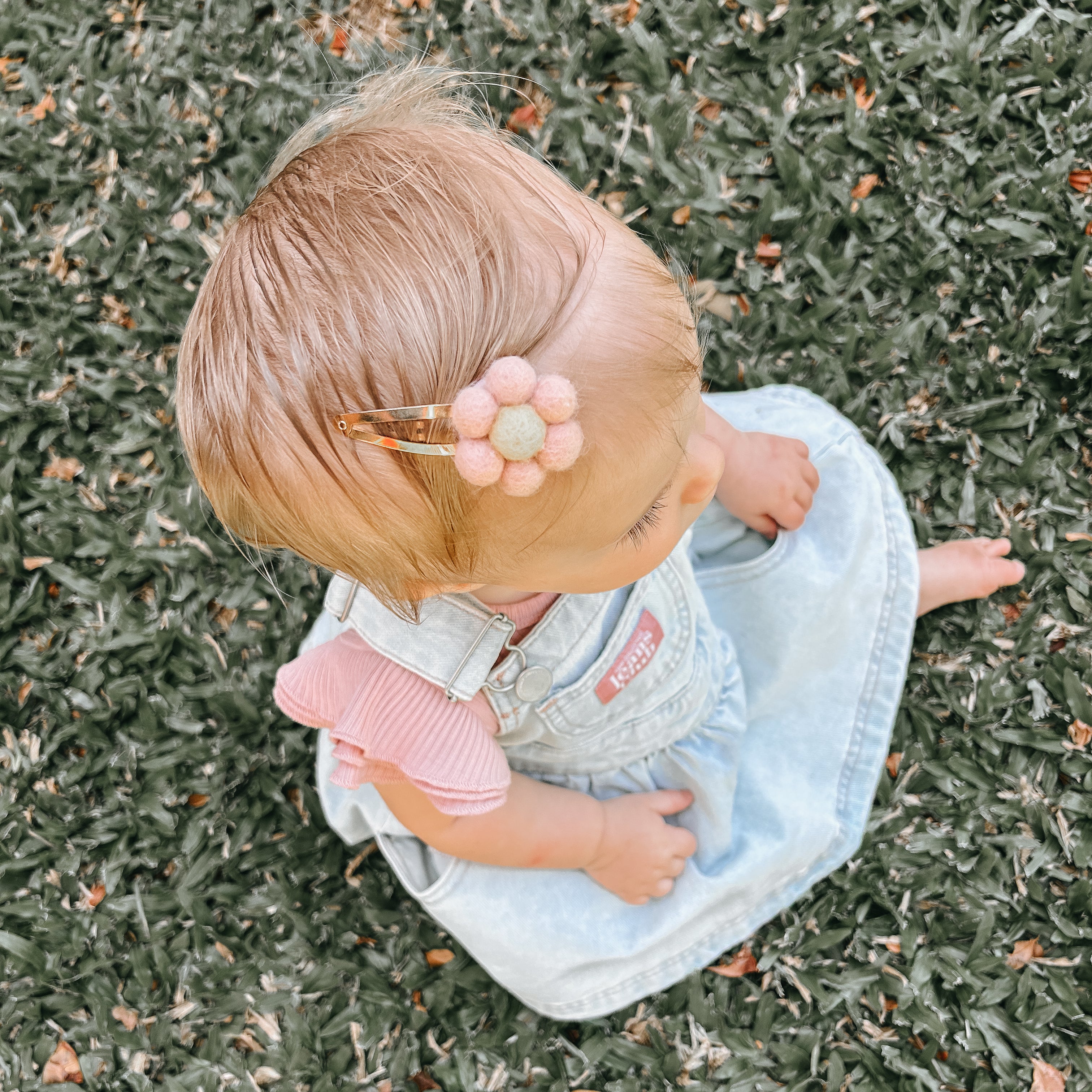 Daisy Pom-Pom Hair Clips | Handmade Hair Clips