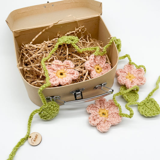 Pink Daisy Dream Crochet Garland | Strawberry Fields