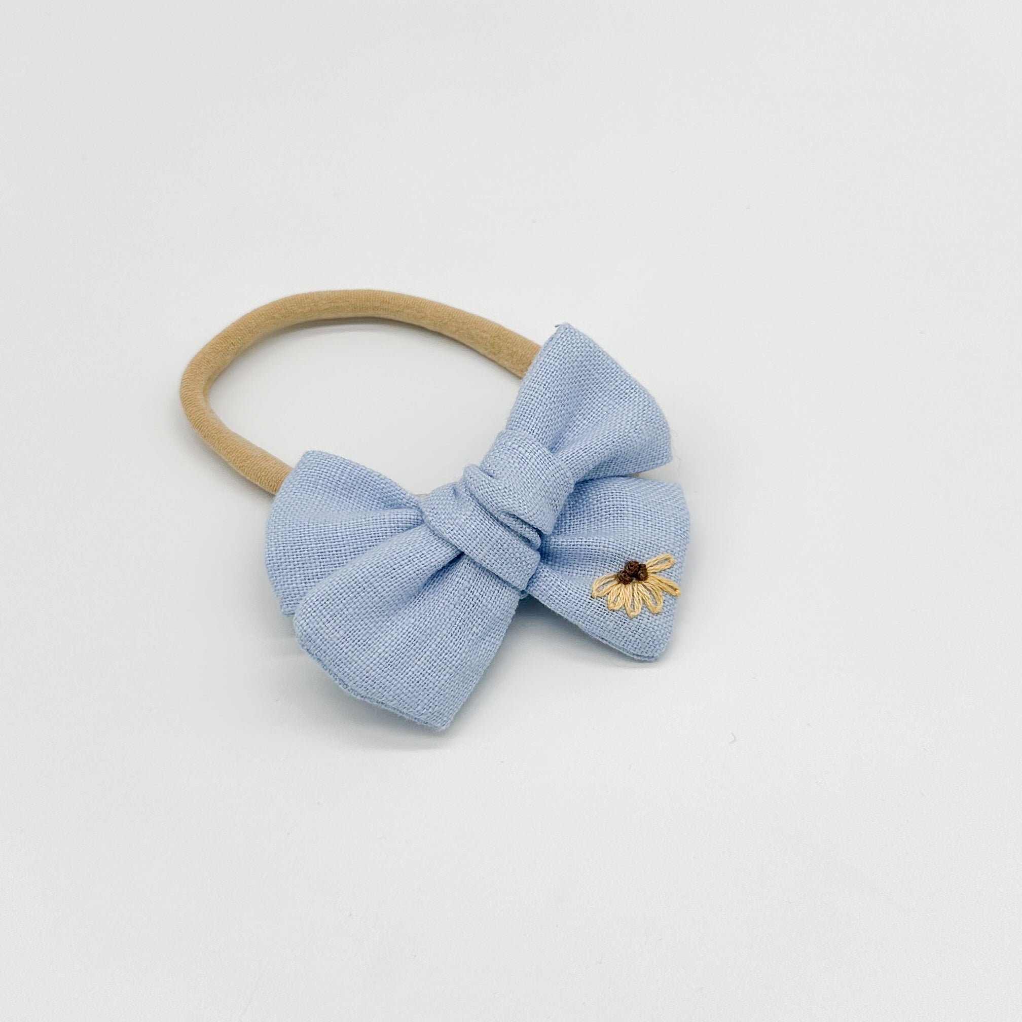 Linen Sunflower Bow | For Ukraine