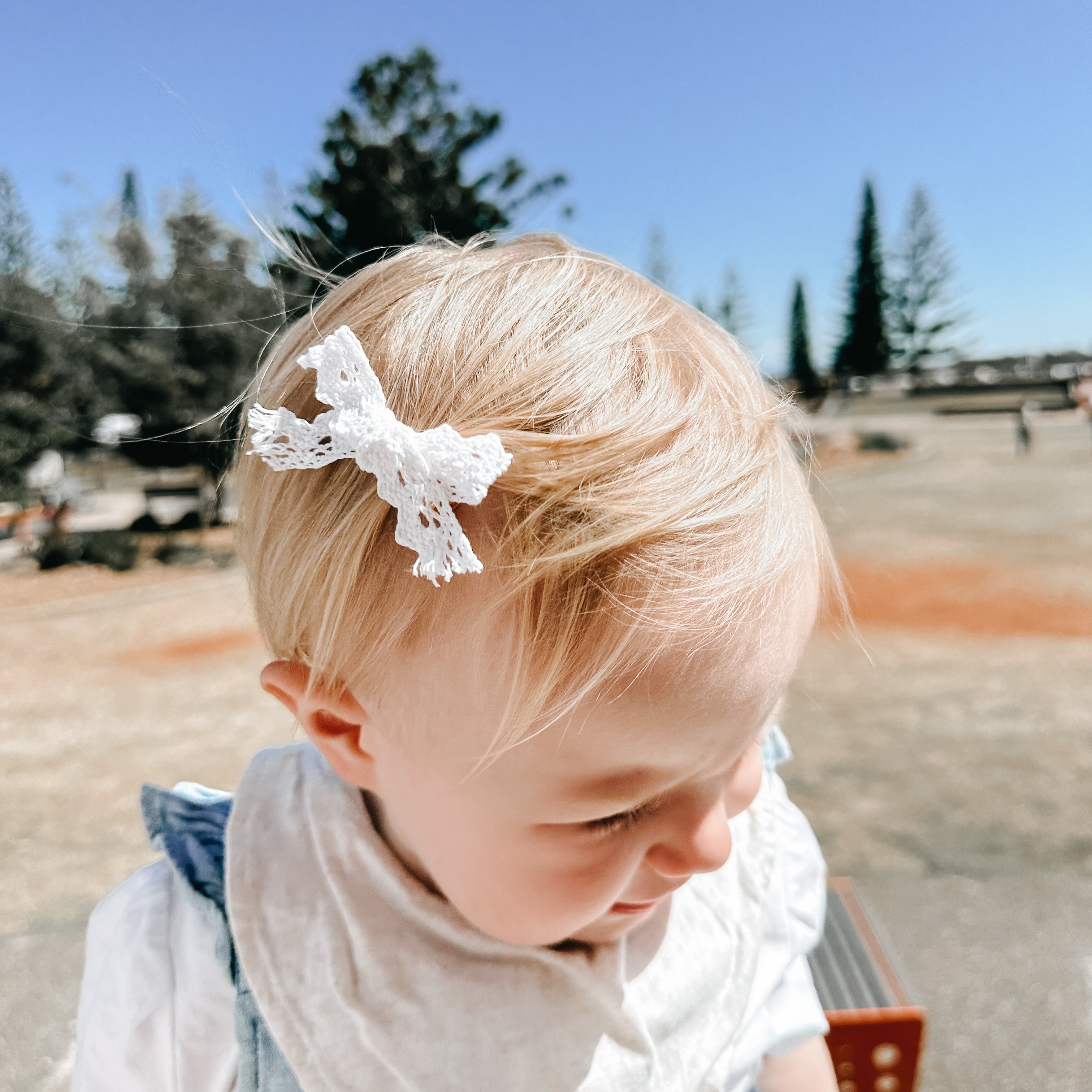 June Lace Hair Bow | Handmade Hair Bows