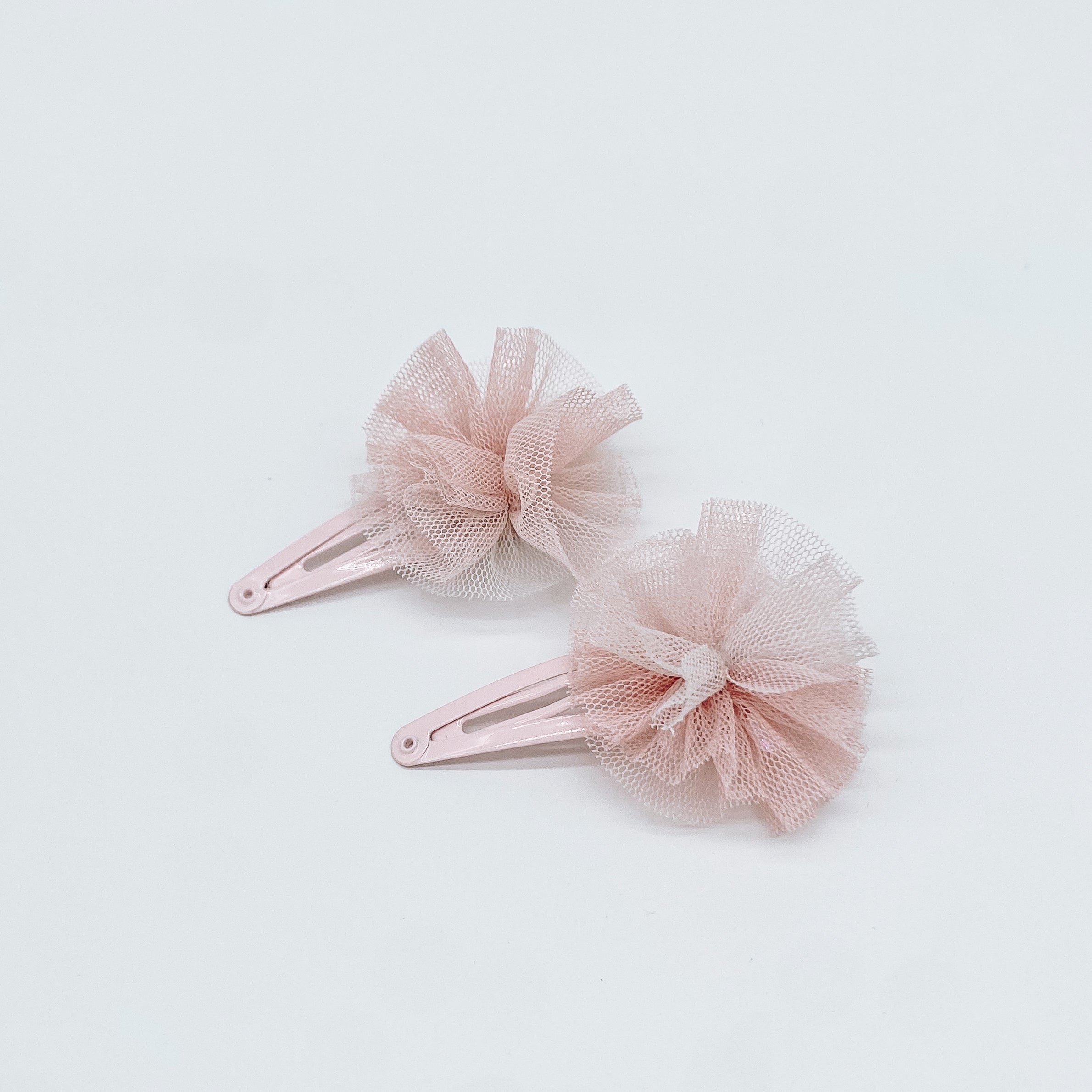 Pink Tule Hair Clips | Handmade Hair Clips