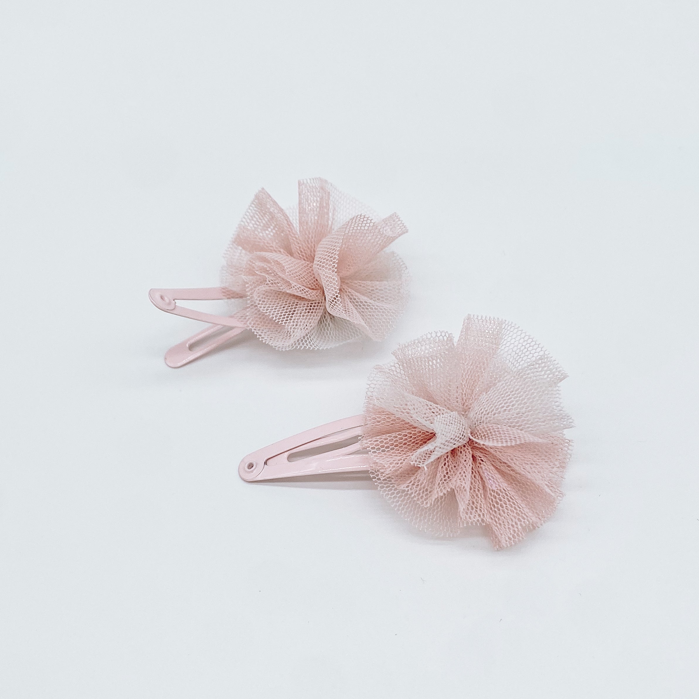 Pink Tule Hair Clips | Handmade Hair Clips