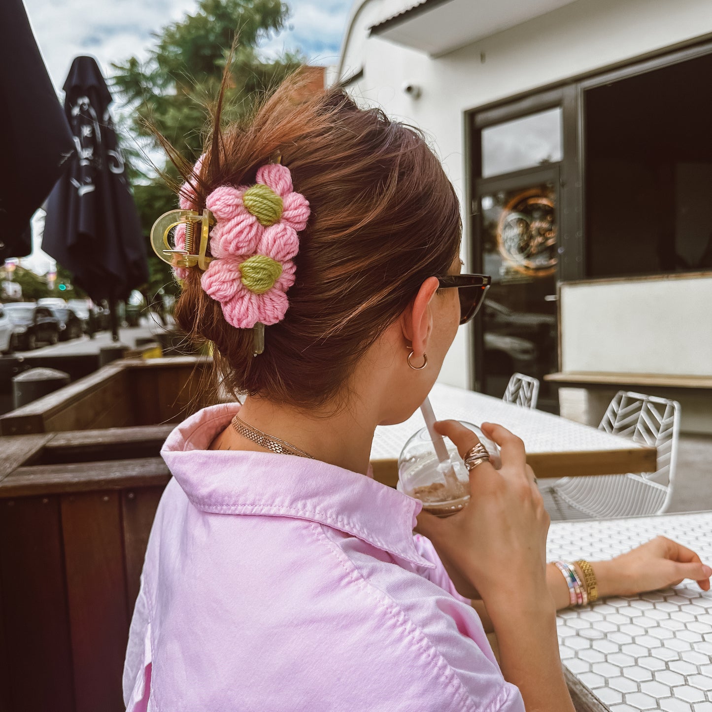 Millie Double Flower Claw Clip | Hand Crocheted