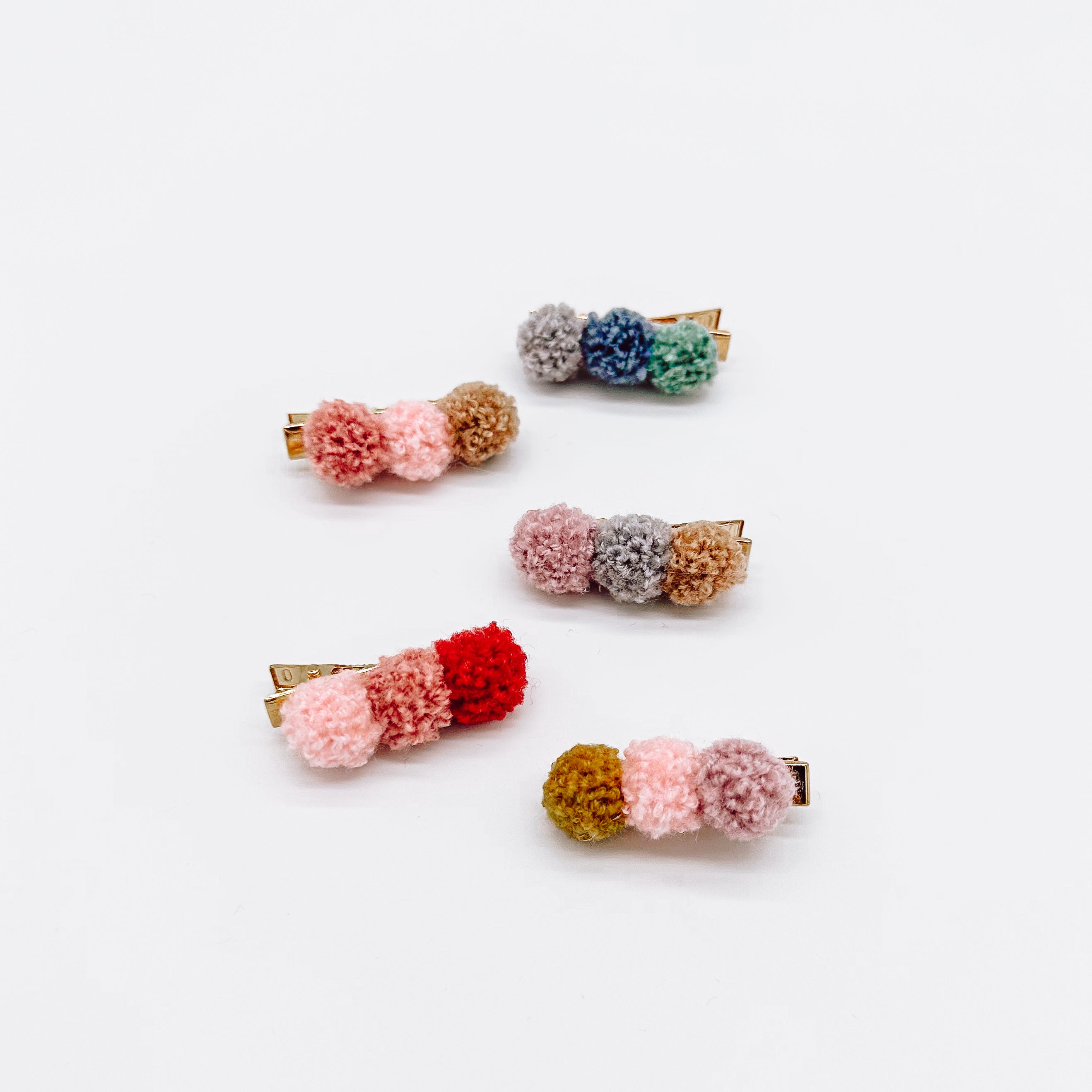 Pom-Pom Hair Clips | Handmade Clips