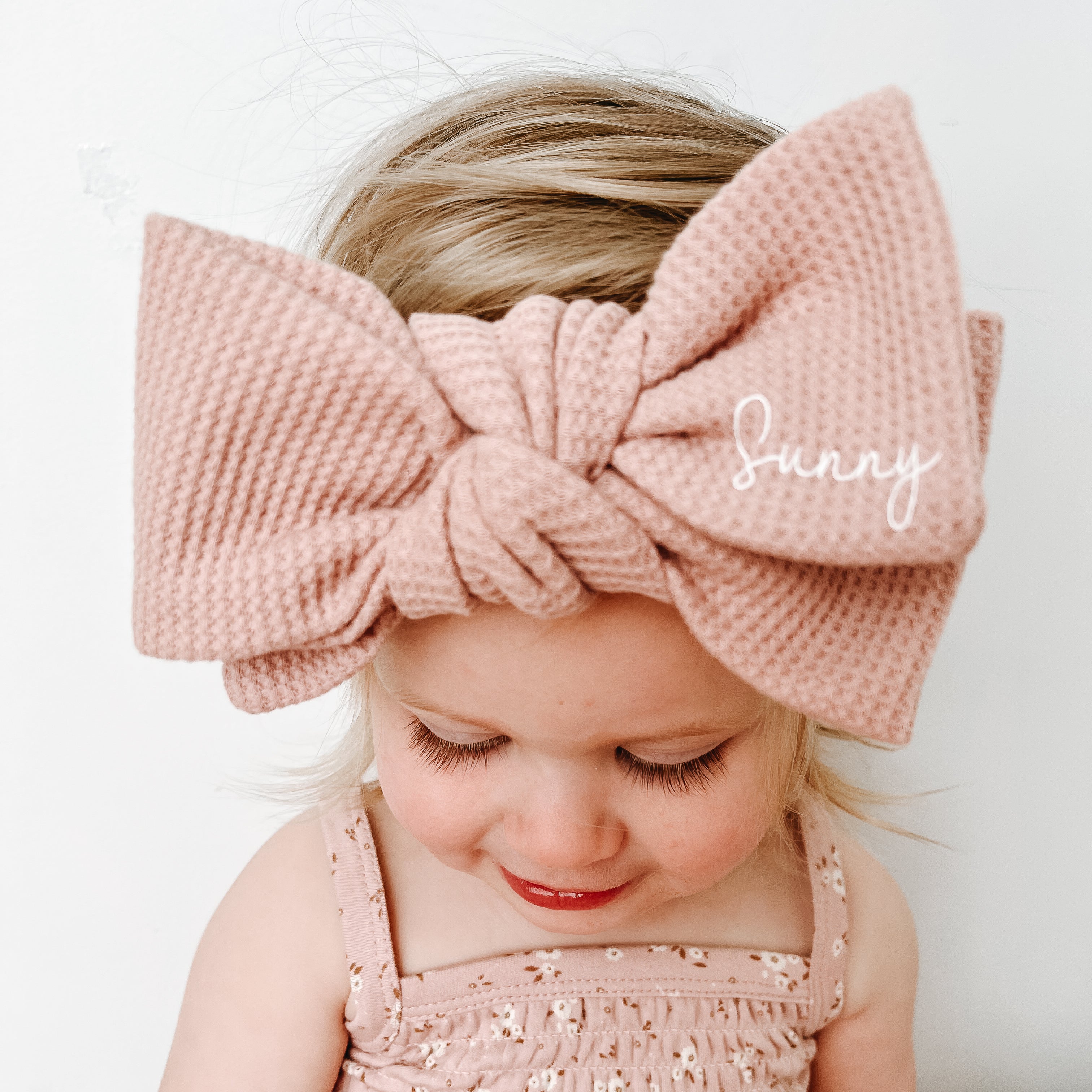 Adaline Oversized Bow Headband Dusty Rose | Handmade Headbands