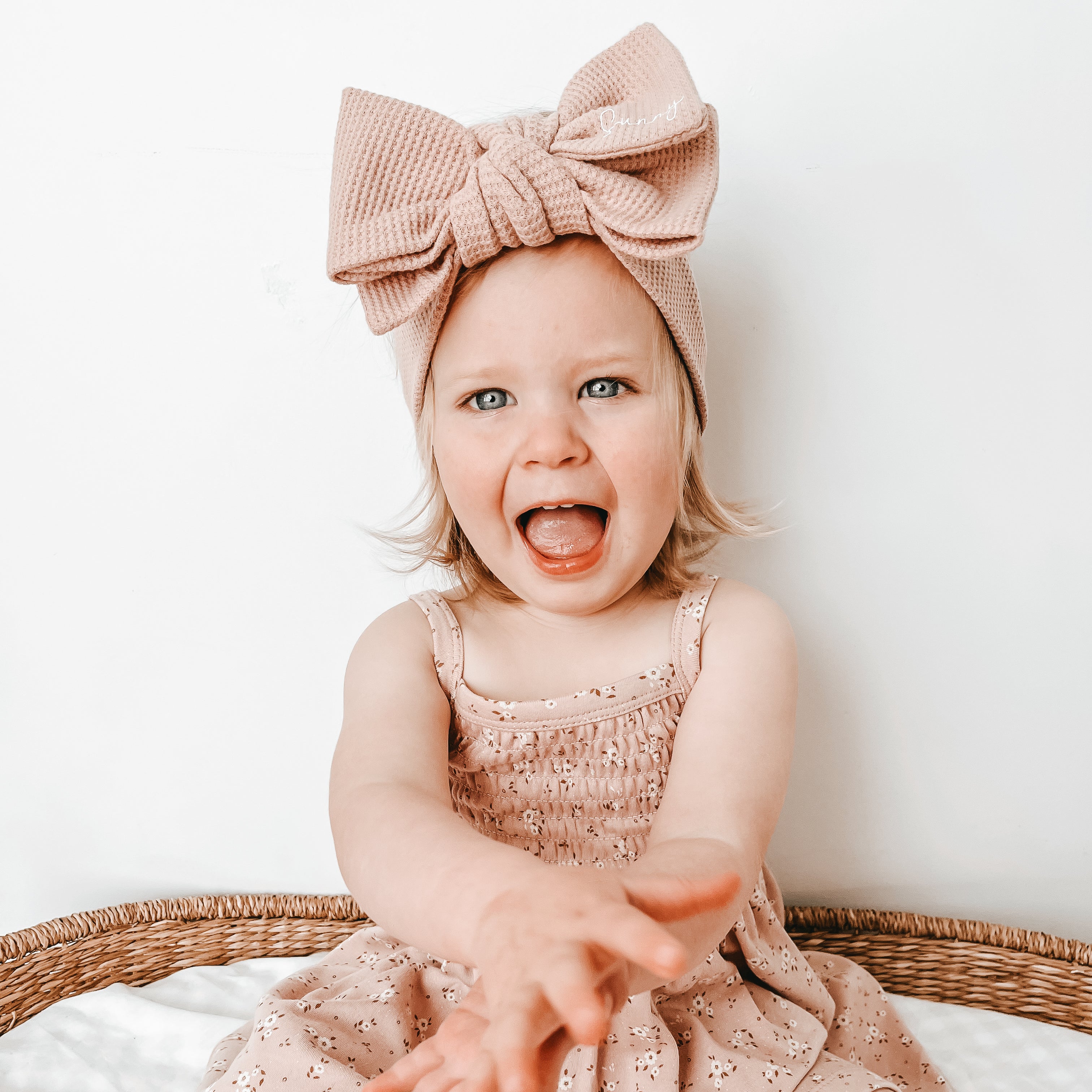 Adaline Oversized Bow Headband Dusty Rose | Handmade Headbands